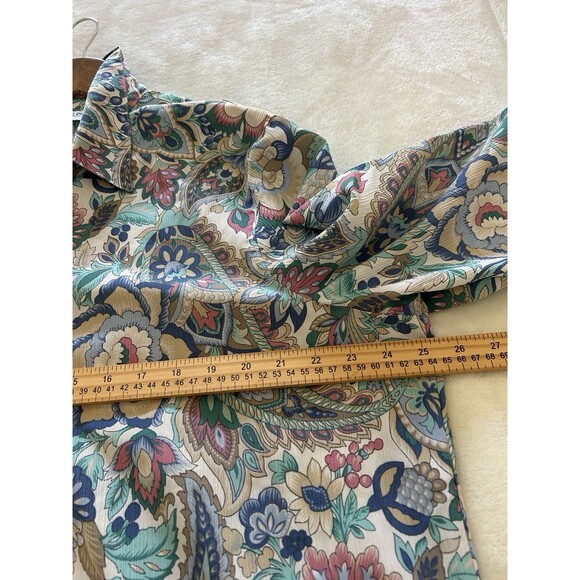 Alfred Dunner Womens Top Size 20 Boho Floral V-Neck Lightweight Blouse 2X - Picture 7 of 12